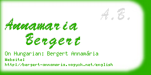 annamaria bergert business card